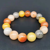 12mm Round Jade Bead Wire Bracelet Gobi Jade