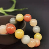 12mm Round Jade Bead Wire Bracelet Gobi Jade