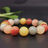 12mm Round Jade Bead Wire Bracelet Gobi Jade