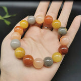12mm Round Jade Bead Wire Bracelet Gobi Jade