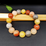 12mm Round Jade Bead Wire Bracelet Gobi Jade
