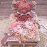 Japanese Sweet Heart Rhinestone Bow Necklace for Women