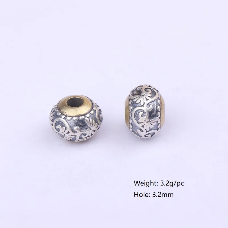 925 Silver Lucky Symbol Loose Beads DIY Jewelry Findings