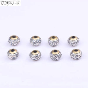925 Silver Lucky Symbol Loose Beads DIY Jewelry Findings