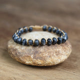 Labradorite Braided Bracelet Natural Stone Charm Bracelet for Men Women