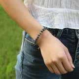 Labradorite Braided Bracelet Natural Stone Charm Bracelet for Men Women