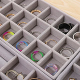 Gray Velvet Jewelry Drawer Organizer 9 Options