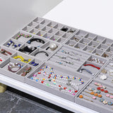 Gray Velvet Jewelry Drawer Organizer 9 Options