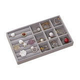 Gray Velvet Jewelry Drawer Organizer 9 Options