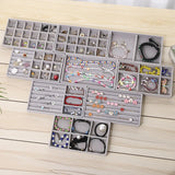 Gray Velvet Jewelry Drawer Organizer 9 Options