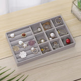 Gray Velvet Jewelry Drawer Organizer 9 Options