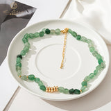 Natural Stone Beaded Choker Necklace Vintage Style Gift