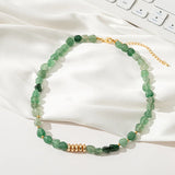 Natural Stone Beaded Choker Necklace Vintage Style Gift