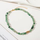 Natural Stone Beaded Choker Necklace Vintage Style Gift