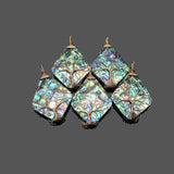 Natural Shell Abalone Tree Geometric Rose Pendant