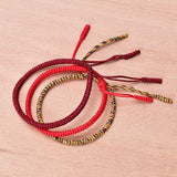 Red Rope Bracelet Tibetan Buddhist Lucky Charm Bracelet