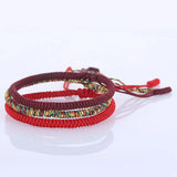 Red Rope Bracelet Tibetan Buddhist Lucky Charm Bracelet