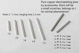 DIY Square Copper Rod Earrings with Hanging Sticks and Pendants