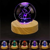 LED Wood Resin Display Base Round Night Stand