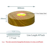 LED Wood Resin Display Base Round Night Stand