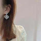 Lab Diamond Dangle Earrings 925 Sterling Silver Wedding Drop Earrings