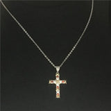 Lady Cross Pendant CZ 925 Silver Wedding Pendants Necklace Gift