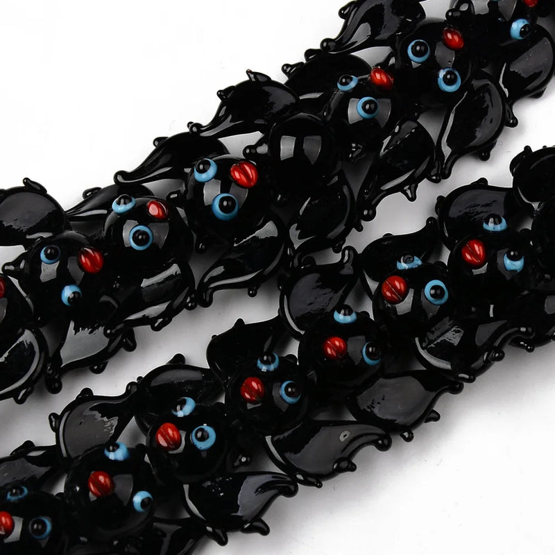 Lampwork Bat Shape Beads for Jewelry Making DIY Crafts