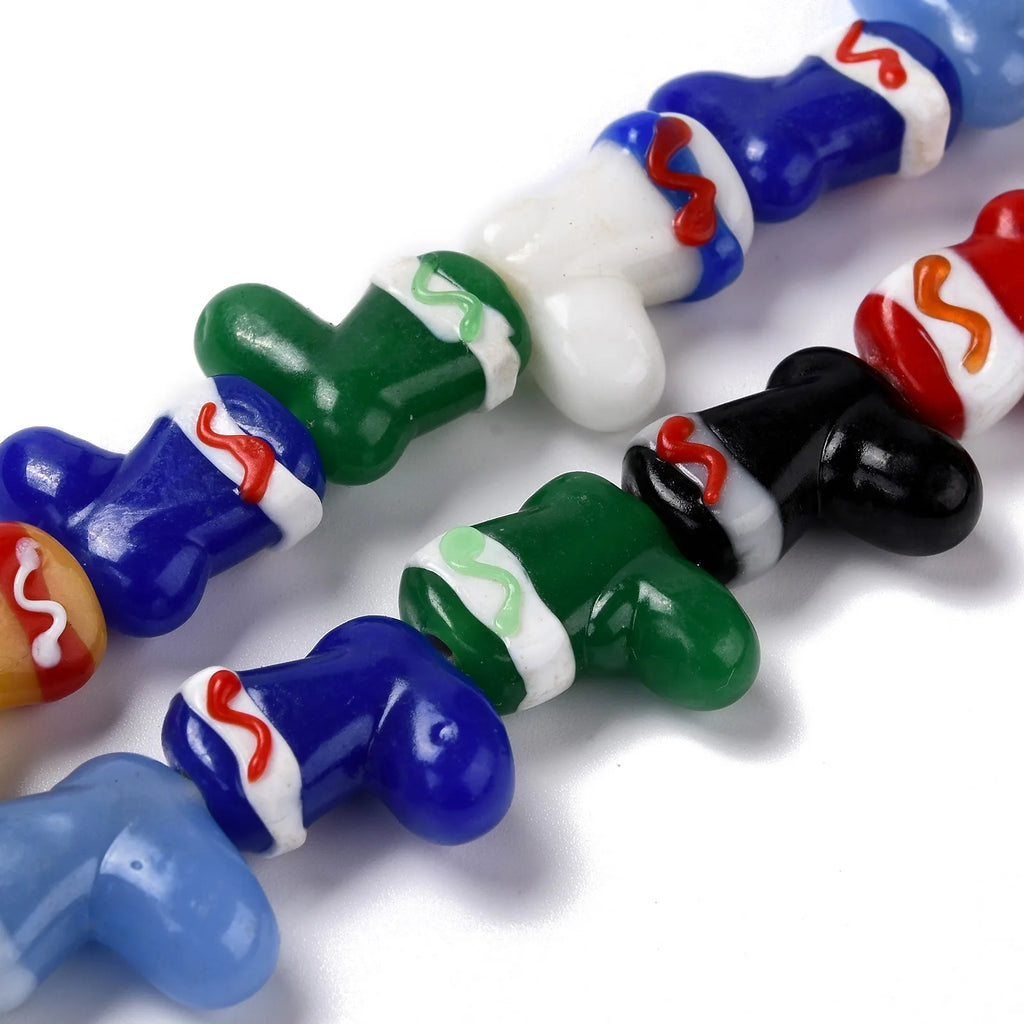 Colorful Christmas Sock Santa Claus Candy Loose Spacer Beads