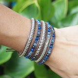 Lapis Hematite Crystal Wrap Bracelet