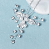Leaf Pearl Hair Pins Set 3pcs Bridal Wedding Hair Accessories