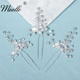Leaf Pearl Hair Pins Set 3pcs Bridal Wedding Hair Accessories