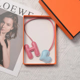 Leather Pendant Sheepskin Heart Letter Car Pendant Women's Bag Handle