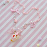 Lolita Sweet Tie Necklace Donut Accessories Love Necklace Sweet Series