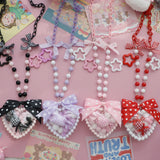 Lolita Sweet Tie Necklace Donut Accessories Love Necklace Sweet Series