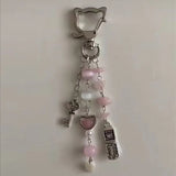 Sweet Star Heart Pearl Keychain for Girlfriend Y2K