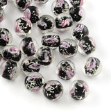 Luminous Flower Lampwork Beads 8mm 10mm 12mm Round 100pcs