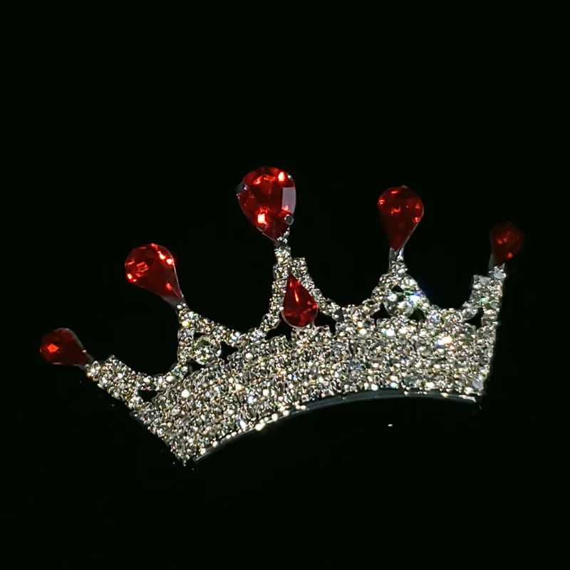 Crown Brooch Jewelry Pageant Blingbling Crystal Lapel Pin Gift