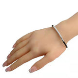 Magnetic Crystal Rhinestone Charm Leather Wrap Bracelet for Women