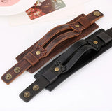 Men Bracelet Punk Brown Leather Wristband Year