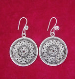 Miao Silver Bronze Drum Earrings