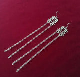 Chinese Retro Art Long Earrings with Happy Characters