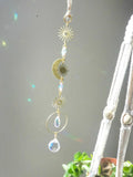 Mini Stars & Moon Suncatcher Car Charm Personalized Crystal Sun Catcher