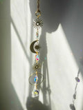 Mini Stars & Moon Suncatcher Car Charm Personalized Crystal Sun Catcher