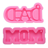 Mom Dad Resin Mold Letter Keychain Pendant Jewelry Making Tools