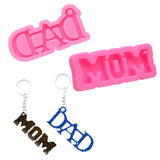 Mom Dad Resin Mold Letter Keychain Pendant Jewelry Making Tools
