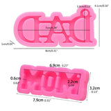Mom Dad Resin Mold Letter Keychain Pendant Jewelry Making Tools