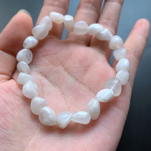 Moonstone Bracelet Natural Tumbled Stone Strand Spiritual Healing Beads