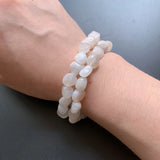 Moonstone Bracelet Natural Tumbled Stone Strand Spiritual Healing Beads