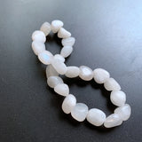 Moonstone Bracelet Natural Tumbled Stone Strand Spiritual Healing Beads