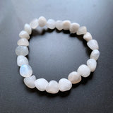 Moonstone Bracelet Natural Tumbled Stone Strand Spiritual Healing Beads